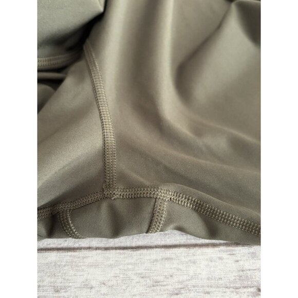 Nike Leggings Cross Front Small Green Stirrups Pull On Stretch Yoga Logo - Picture 9 of 10